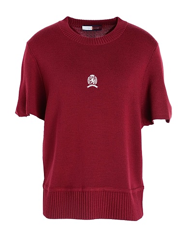 HILFIGER COLLECTION Sweater Burgundy 71% Wool, 27% Silk, 1% Elastane, 1% Textile fibers