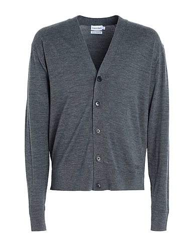 CALVIN KLEIN Cardigan GRIGIO 100% Wool