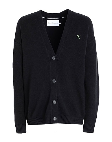 CALVIN KLEIN JEANS Cardigan Noir 60% Laine d’agneau, 40% Polyamide