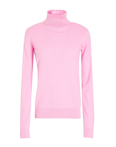 8 by YOOX Dolcevita ORGANIC COTTON-SILK BLEND KNIT ROLL-NECK SWEATER
 Rosa 70% Cotone organico, 20% Poliammide riciclato, 10% Seta
