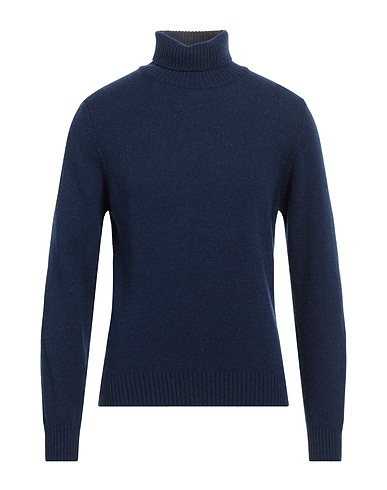 R3D WÖÔD Polo neck Midnight blue 70% Wool, 25% Polyamide, 5% Other Fibres