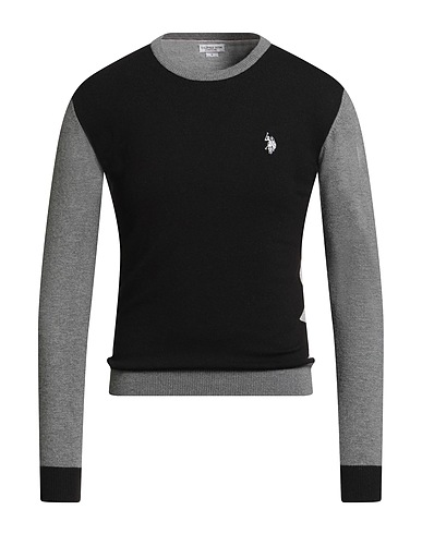 U.S.POLO ASSN. Pullover Schwarz 57% Viskose, 29% Nylon, 14% Wolle