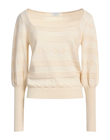 BALLANTYNE Jumper Cream 48% Wool, 30% Viscose, 10% Polyester, 7% Cashmere, 5% Silk