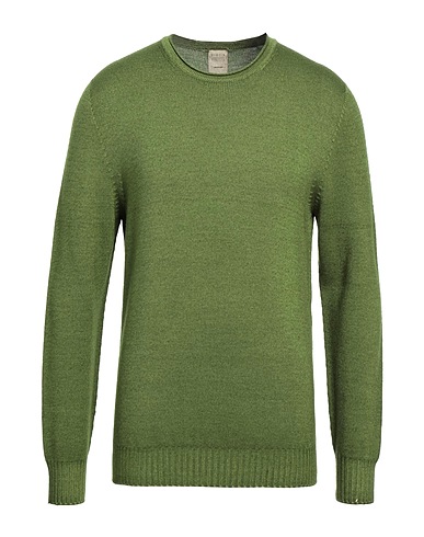 H953 Pullover Verde salvia 100% Lana Merino