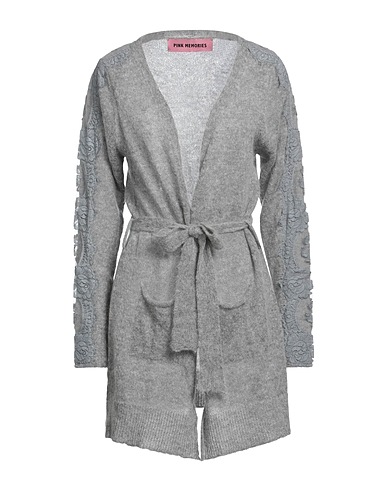 PINK MEMORIES Cardigan Grigio 50% Poliammide, 46% Lana mohair, 4% Lana, Cotone