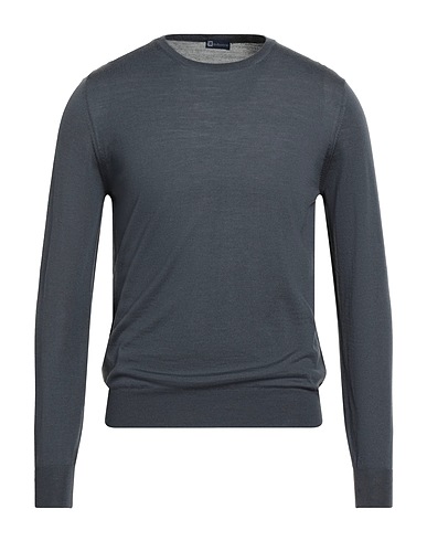 HINDUSTRIE Pullover Taubenblau 100% Merinowolle