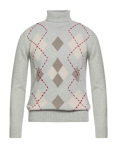 H953 Cuello alto Gris 90% Super 130s Lana, 10% Cachemir