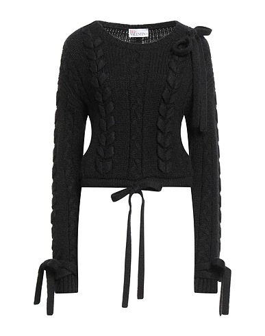 REDValentino Sweater Black 46% Acrylic, 28% Mohair wool, 19% Polyamide, 7% Polyester