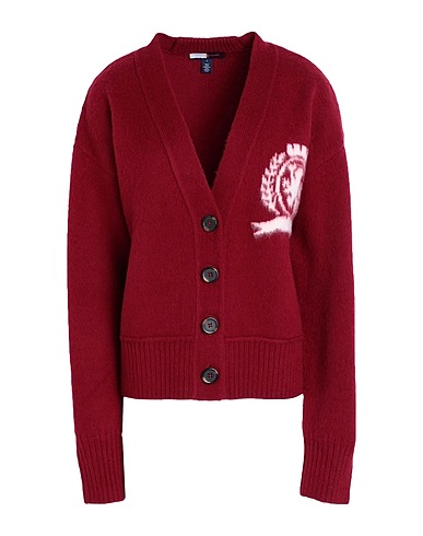 HILFIGER COLLECTION Cardigan Burgundy 100% Wool