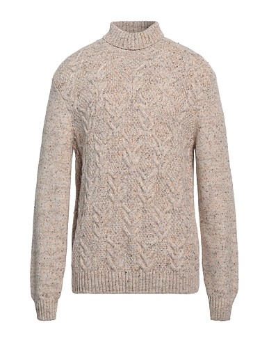 HERITAGE Polo neck Beige 34% Recycled nylon, 31% Synthetic fibers, 23% Polyester, 6% Alpaca wool, 6% Wool