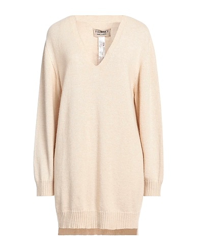 TWINSET Jumper Beige 35% Polyamide, 30% Wool, 22% Viscose, 8% Polyester, 5% Cashmere