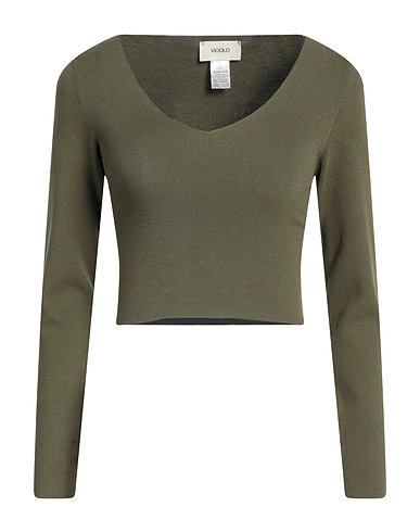 VICOLO Jumper Military green 70% Viscose, 30% Polyester