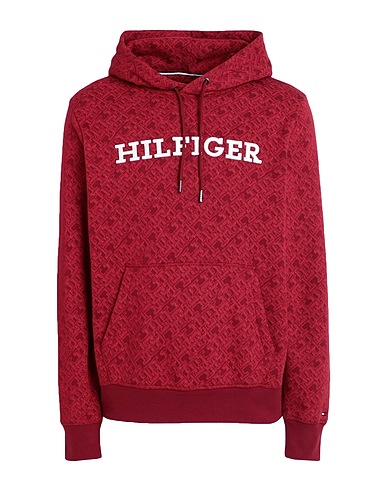 TOMMY HILFIGER Hooded track jacket  Garnet 82% Cotton, 18% Polyester