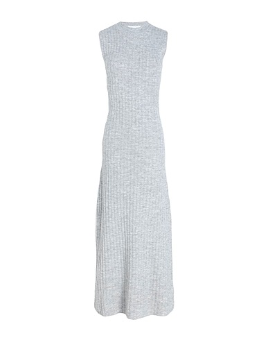 TOPSHOP Long dress Light grey 72% Acrylic, 25% Polyester, 3% Elastane