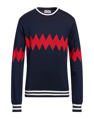 SCAGLIONE Jumper Navy blue 90% Cotton, 10% Polyamide