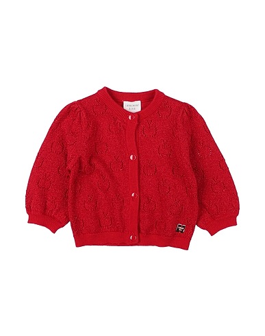 CARRÉMENT BEAU Cardigan Red 77% Organic cotton, 14% Wool, 6% Polyester, 3% Metallic fiber