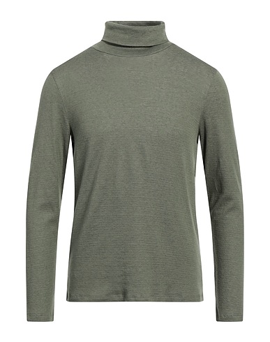 MAJESTIC FILATURES Polo neck Military green 70% Cotton, 30% Cashmere