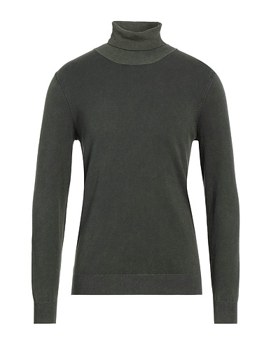 MAJESTIC FILATURES Polo neck Dark green 80% Organic cotton, 20% Elastane