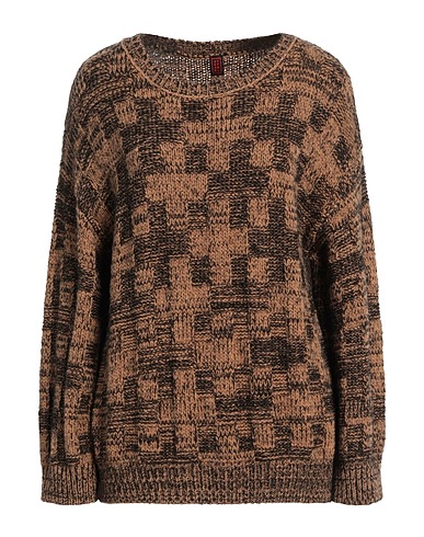 STEFANEL Jumper Brown 45% Acrylic, 37% Merino Wool, 8% Mohair wool, 8% Polyamide, 2% Elastane