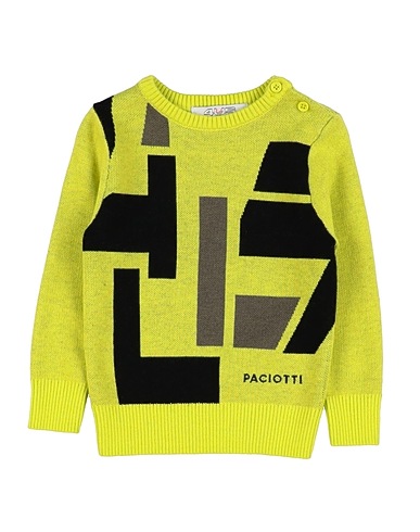 PACIOTTI 4US Jumper Lime green 54% Polyester, 20% Polyamide, 20% Acrylic, 6% Wool