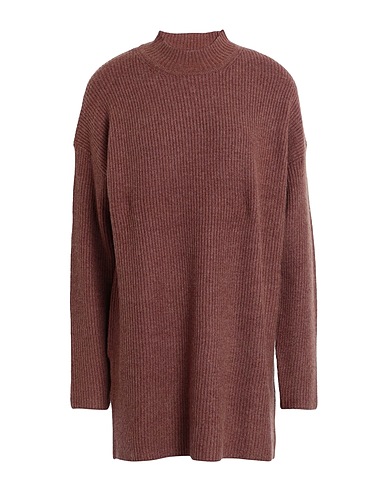 ONLY KNITWEAR Brown 50% Viscose, 27% Nylon, 23% Polyester