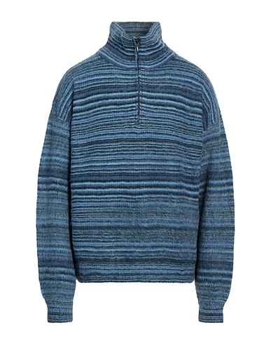 AMERICAN VINTAGE Jumper with zip Pastel blue 45% Synthetic fibers, 28% Baby alpaca wool, 15% Cotton, 12% Wool