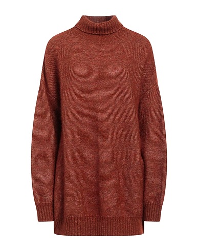 AMERICAN VINTAGE Polo neck Brown 34% Mohair wool, 34% Wool, 29% Polyamide, 3% Elastane