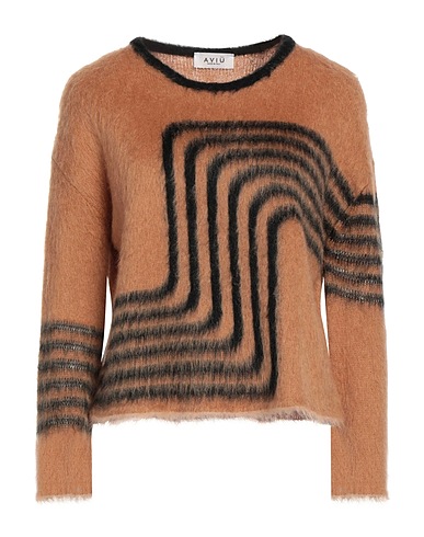 AVIÙ Sweater Camel 38% Acrylic, 32% Polyamide, 30% Mohair wool