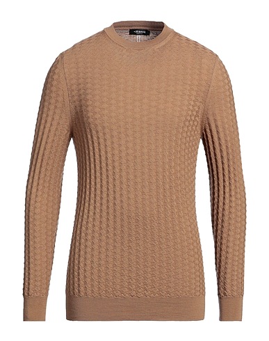 +39 MASQ Pullover Cammello 100% Lana Merino