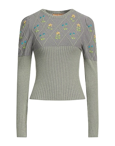 CORMIO Pullover Grau 50% Baumwolle, 35% Viskose, 8% Polyamid, 7% Metallfaser