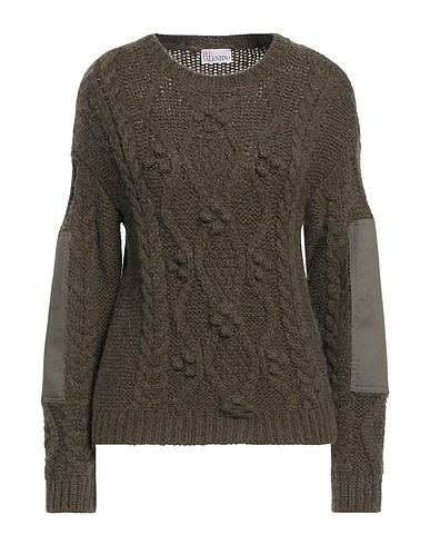REDValentino Jumper Military green 44% Alpaca wool, 39% Acrylic, 10% Polyamide, 7% Polyester, Cotton