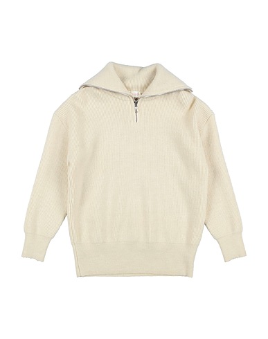 SIMPLE KIDS Polo neck Ivory 44% Acrylic, 26% Textile fibres, 25% Nylon, 5% Wool