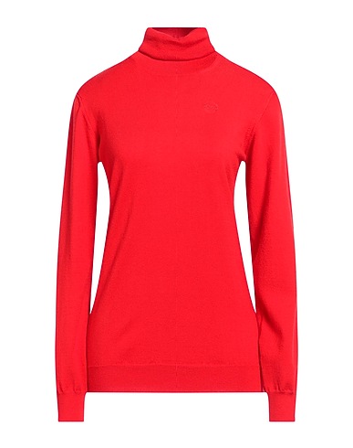 PINKO Polo neck Red 52% Viscose, 28% Polyester, 20% Polyamide