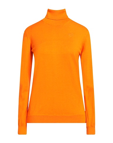 PINKO Polo neck Orange 52% Viscose, 28% Polyester, 20% Polyamide