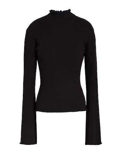 8 by YOOX Polo neck VISCOSE RIB BELL SLEEVE LETTUCE TRIM KNIT TOP
72% Viscose, 28% Recycled polyamide