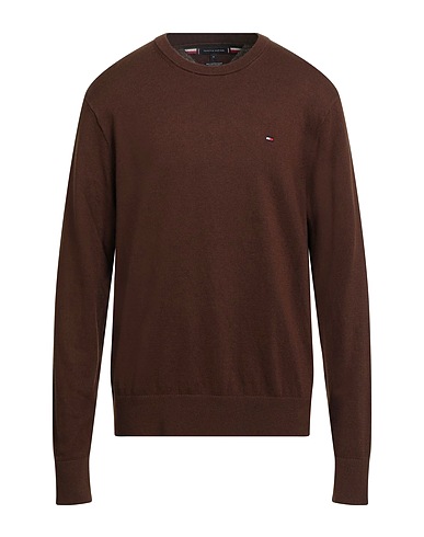 TOMMY HILFIGER Pullover Cioccolato 92% Cotone Pima, 8% Cachemire, Elastan