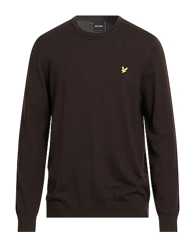 LYLE & SCOTT Jumper Dark brown 85% Cotton, 15% Wool