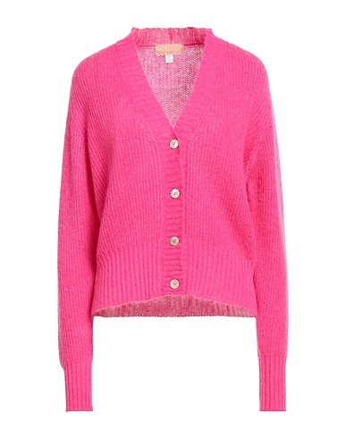 120% LINO Cardigan Fuchsia 34% Mohair wool, 20% Polyamide, 17% Linen, 15% Cashmere, 14% Wool