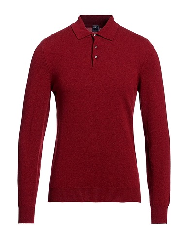 FEDELI Cashmere jumper Burgundy 100% Cashmere