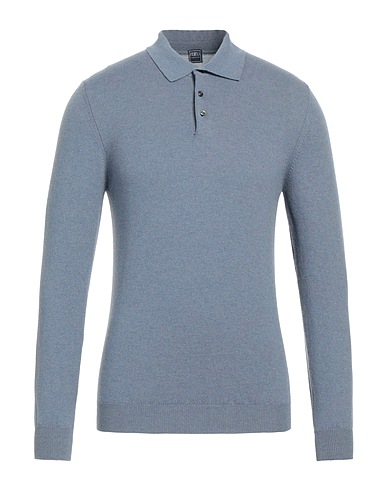 FEDELI Cashmere jumper Slate blue 100% Cashmere