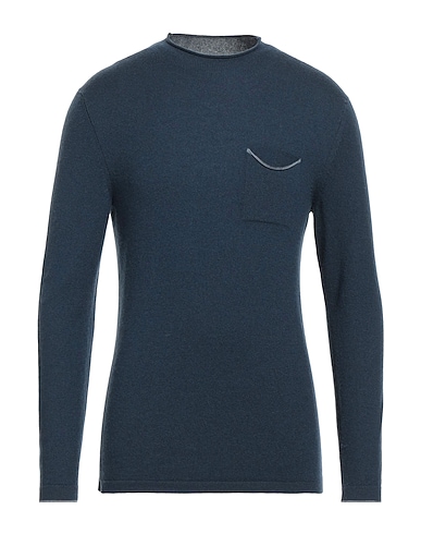 FEDELI Pullover Blu notte 70% Lana Vergine, 30% Cachemire