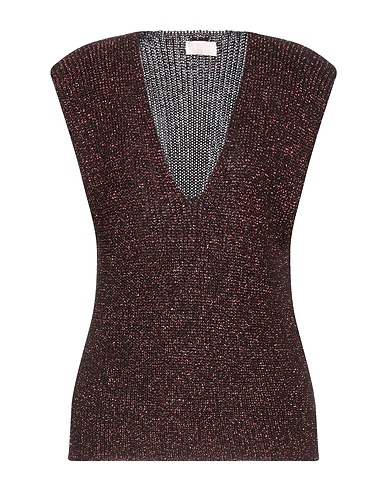 LIU •JO Sleeveless sweater Black 42% Viscose, 40% Acrylic, 9% Polyester, 6% Wool, 3% Alpaca wool