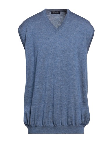 DRUMOHR Sleeveless sweater Slate blue 100% Merino Wool