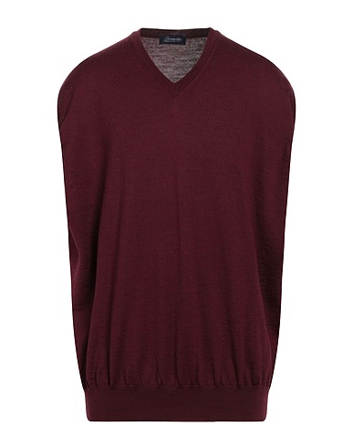 DRUMOHR Pullover Bordeaux 100% Merinowolle