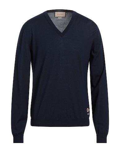 GUCCI Jumper Midnight blue 100% Wool, Polyamide, Elastane, Polyester