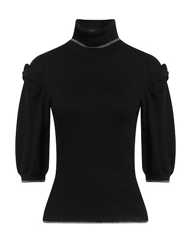 LIU •JO Polo neck Black 80% Viscose, 20% Polyamide, Polyester