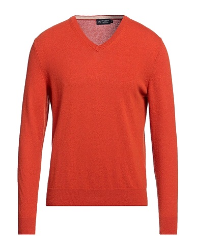 HACKETT Pullover Arancione 47% Lana d'agnello, 30% Viscosa, 15% Poliammide, 8% Cachemire