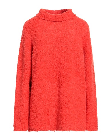 GAUCHERE. Polo neck Tomato red 40% Polyester, 36% Alpaca wool, 14% Virgin Wool, 10% Polyamide
