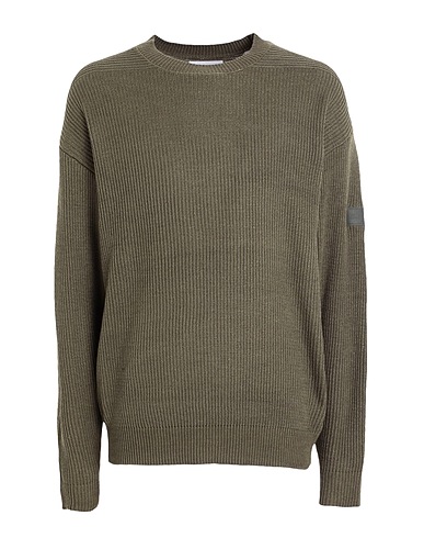 JACK & JONES Pullover Verde militare 49% Acrilico, 26% Poliestere, 25% Cotone