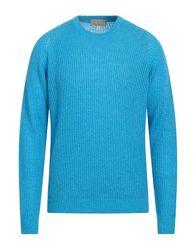 120% LINO Jumper Azure 34% Mohair wool, 20% Polyamide, 17% Linen, 15% Cashmere, 14% Wool